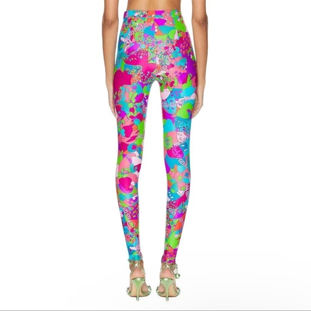 Versace Multicolor Patterned Leggings - image 4